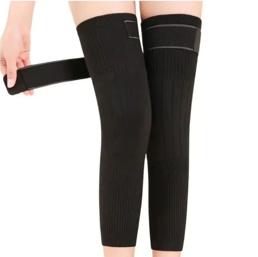 Cashmere Wool Knee Warmer with Attached Belt