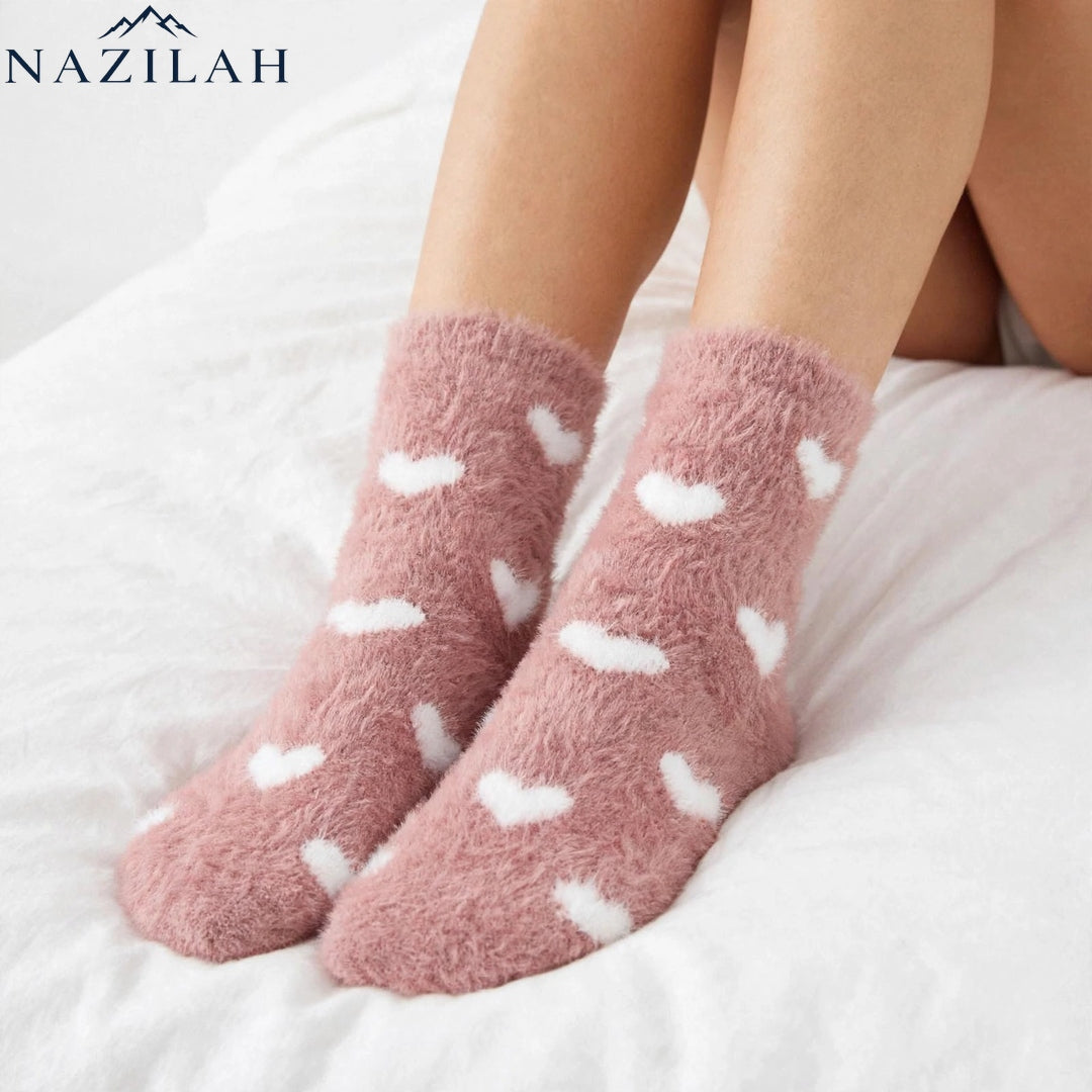 CozyCloud™ Heart Hug Socks - Ultra Fluffy Winter Socks