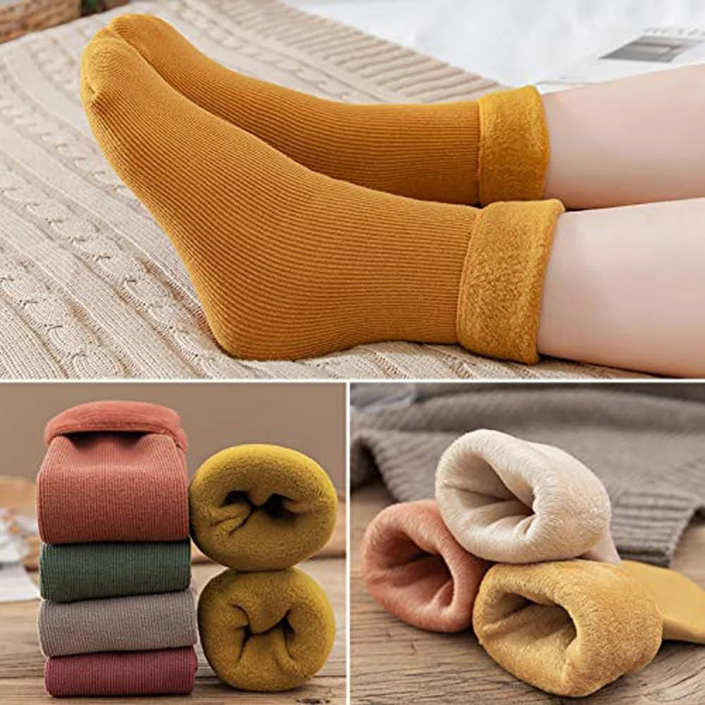 1-Pair Kids’ Winter Fleece Socks