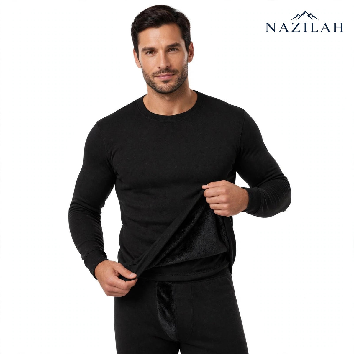 Nazilah Men’s Fleece Thermal Innerwear Suit