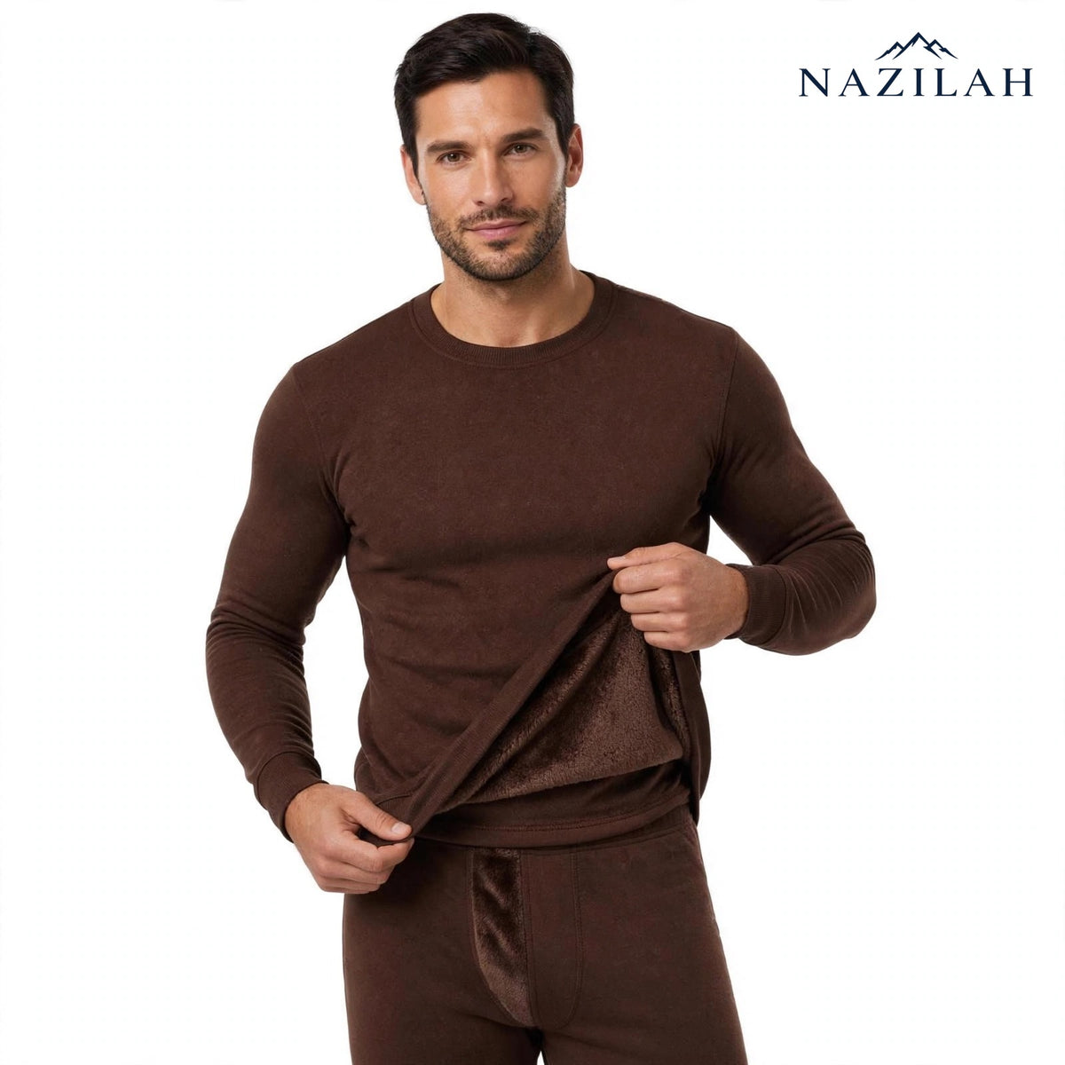 Nazilah Men’s Fleece Thermal Innerwear Suit