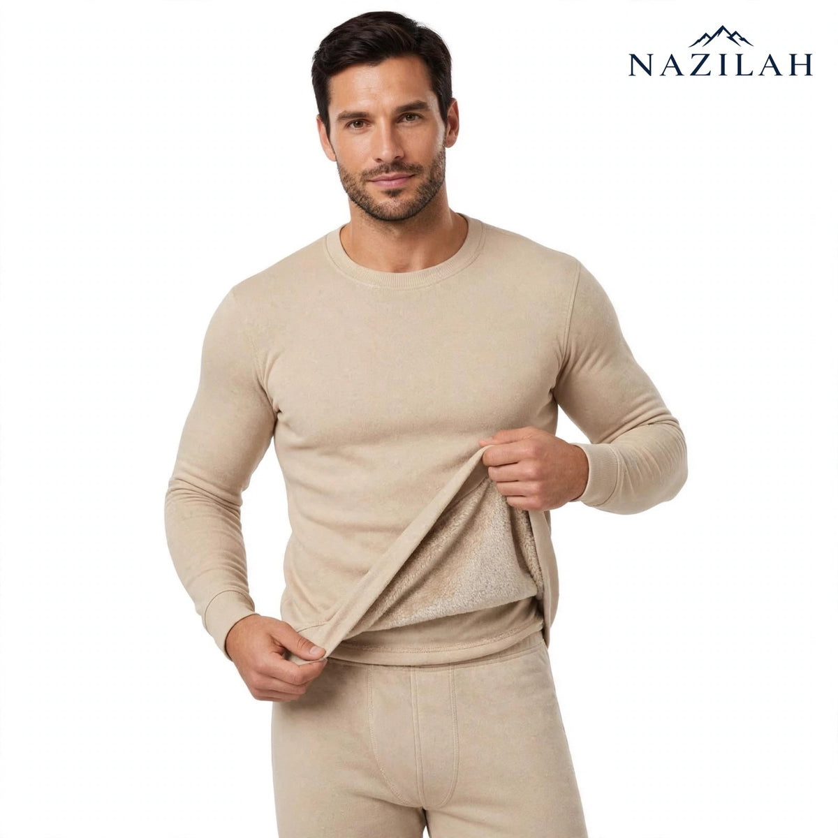 Nazilah Men’s Fleece Thermal Innerwear Suit