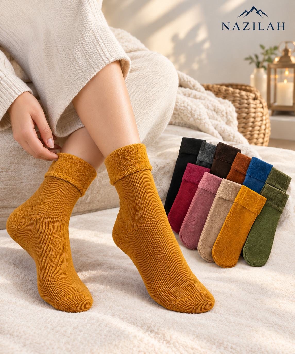 Women’s Premium Fleece Winter Socks | Free Size | Pack of 4