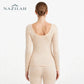 Women’s Acrylic Thermal Wear Full Suit- Deep Neck