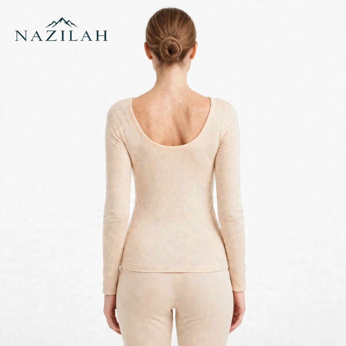 Women’s Acrylic Thermal Wear Full Suit- Deep Neck