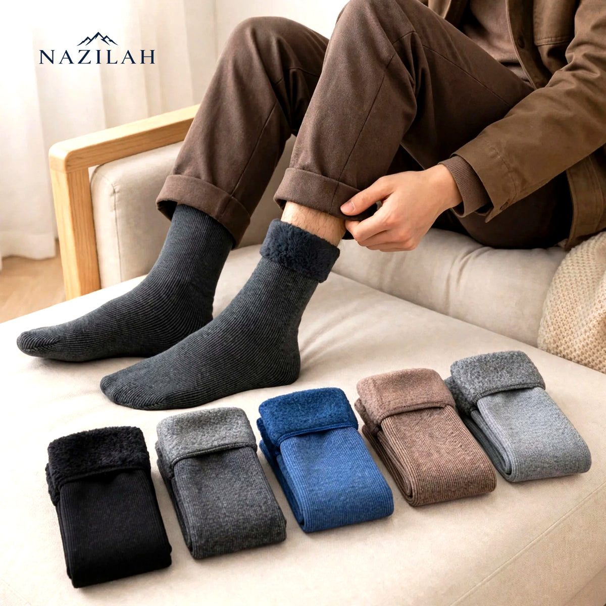 Premium Men's Woolen Fleece Socks
