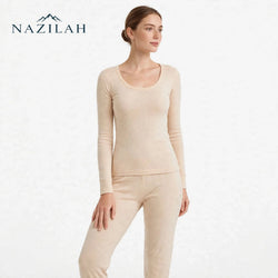 Women’s Acrylic Thermal Wear Full Suit- Deep Neck